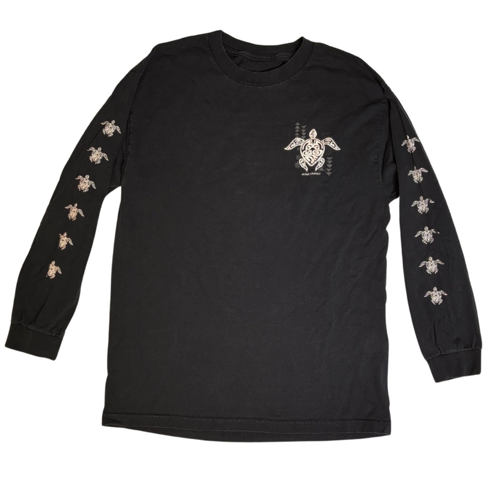 Vintage Long Sleeve Graphic Tee Maui Turtle
